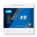 KMC Cadena KMC X9 9V gris 114esl.