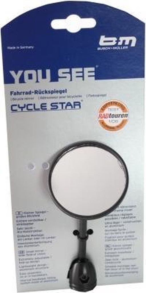 B+M retrovisor Cycle Star corto