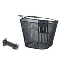 cesta metálica Bremen con adaptador Easy Stem, negro