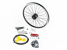 [Q101420] BROMPTON dinamo SET: rueda con dinamo SV8, cables, luces (negro)